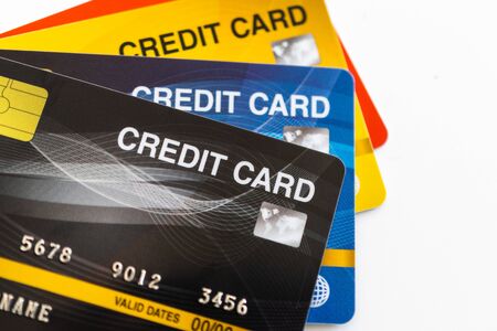 Credit card isolated on white background