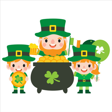 Happy Saint Patrick's Day Clipart, Kid patrickのイラスト素材