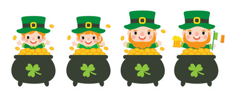 Happy Saint Patrick's Day Clipart, Kid patrickのイラスト素材