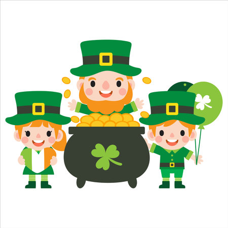 Happy Saint Patrick's Day Clipart, Kid patrickのイラスト素材