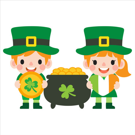 Happy Saint Patrick's Day Clipart, Kid patrickのイラスト素材