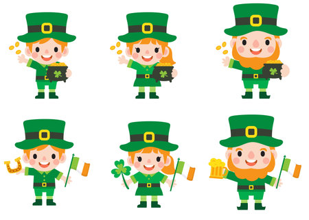 Happy Saint Patrick's Day Clipart, Kid patrickのイラスト素材