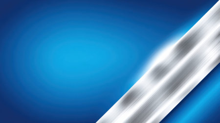 A metallic stripe blue background glowing light modern design abstract texture clean layout shiny surface copy space metallic stripe blue backgroundの素材