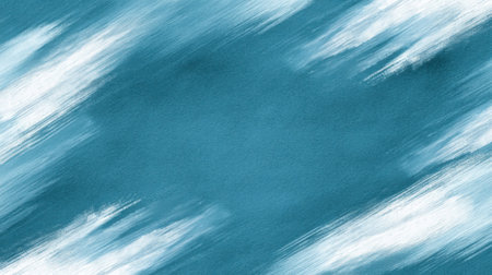 A blue background ice texture sky blue abstract painting brush stroke cold color winter theme copy space textured wall modern art cool tone frostyの素材