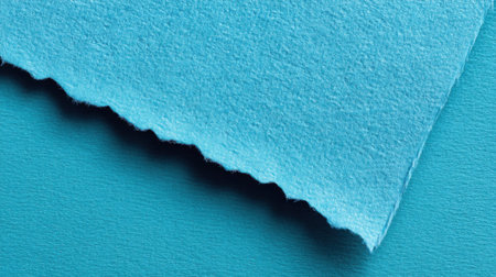 A premium ice sky blue background ultra clean copy space torn paper edge texture pastel art craft material minimal design macro detailの素材