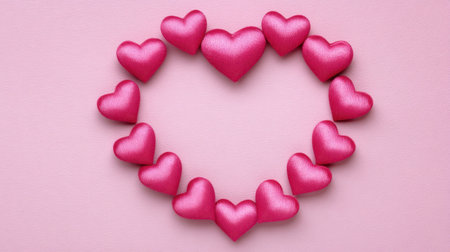 A pink heart love romance heart shape valentine decoration soft pastel border design smooth pink heart border heart shape, romantic love decorationの素材