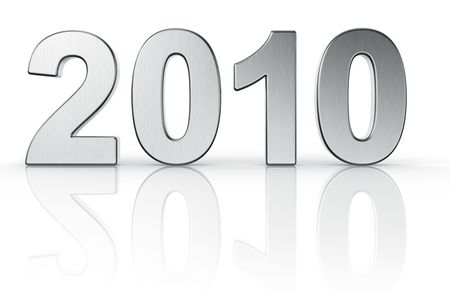 2010 written in aluminum