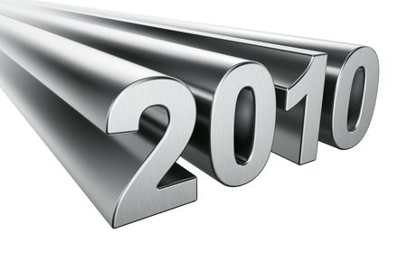 2010 written in aluminumの写真素材