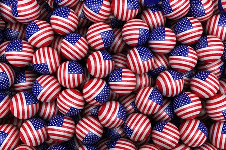 3d rendering of American soccer balls. Perfect for backgroundの写真素材