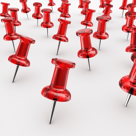 3d rendering of thumbtacksの写真素材