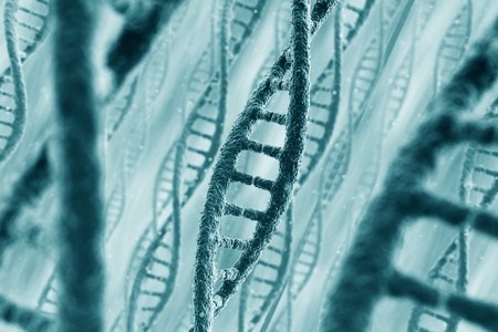 3d rendering of DNA stringsの写真素材