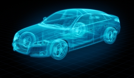 3d rendering of a brandless generic car of my own design.の写真素材