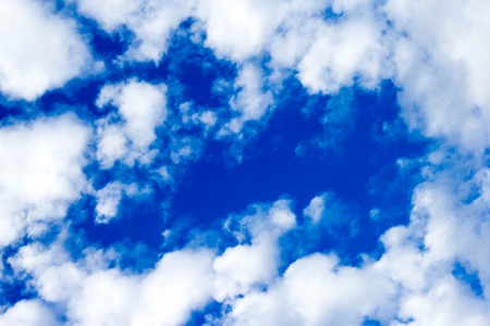 Blue sky with white cloudsの写真素材
