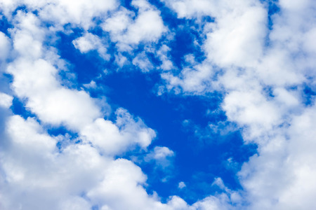 Blue sky with white cloudsの写真素材