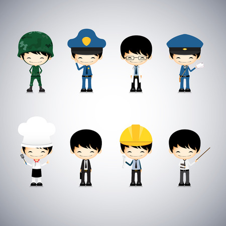 Occupation set. Vector illustrationのイラスト素材