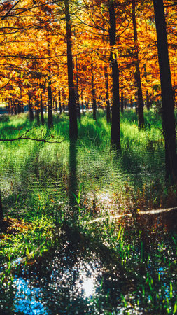 Metasequoia in autumn
