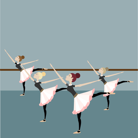 Ballerina in the hallのイラスト素材