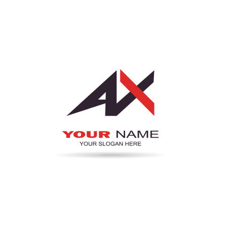 Initial AX logo vector for business logo.のイラスト素材