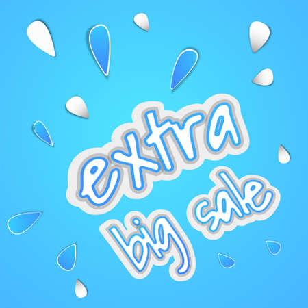 extra big sale banner with blue backgroundのイラスト素材