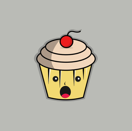 vector illustration of cute wet cakeのイラスト素材