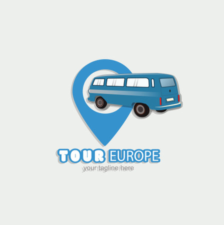 tour europe logo with a unique and attractive designのイラスト素材