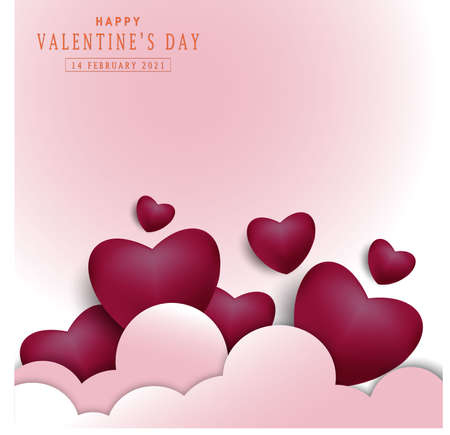 Valentine's Day background, to be posted on social mediaのイラスト素材