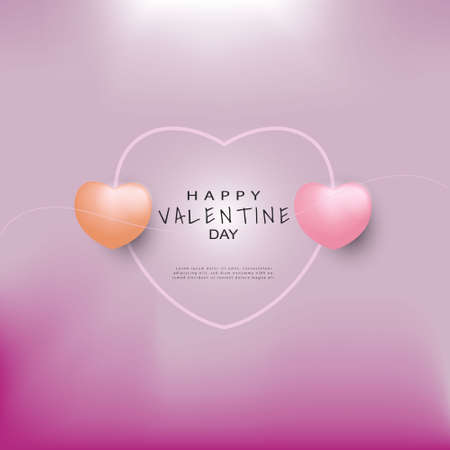 Valentine's Day background, to be posted on social mediaのイラスト素材