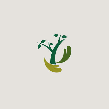 Green ecology concept. Vector icon for business nameのイラスト素材