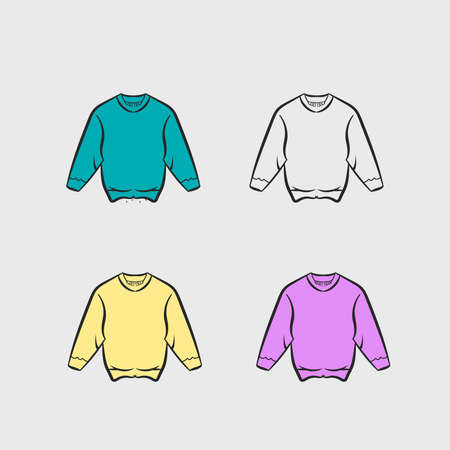 Jacket icon of vector illustration for web with soft colorのイラスト素材