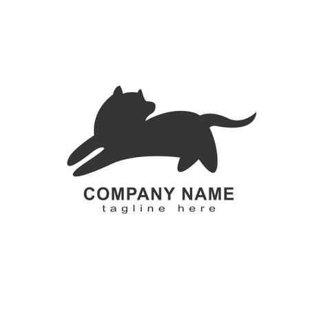 Creative logo design.Dogvector template on white backgroundのイラスト素材