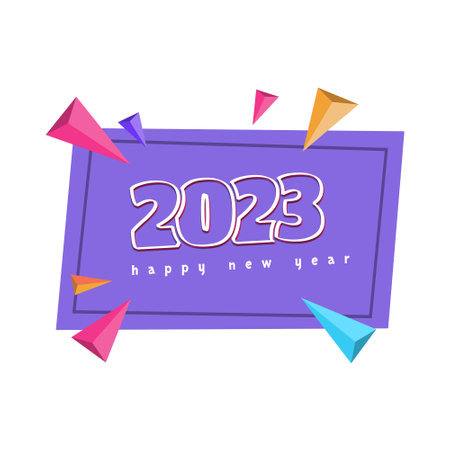 2023 of the year design with white on background.のイラスト素材
