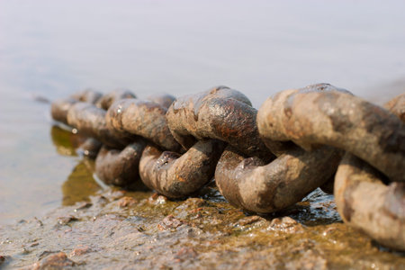 rusty chainの写真素材