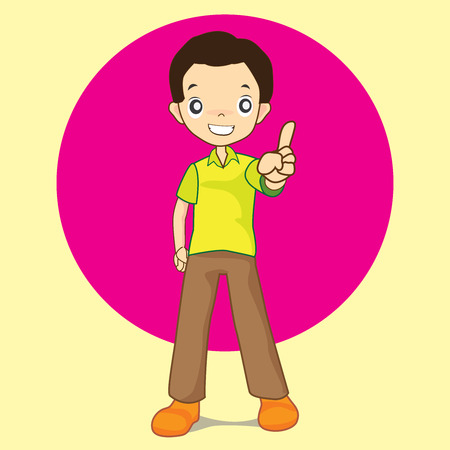 cheerful boyのイラスト素材