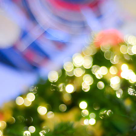 Blurred Christmas lightsの写真素材