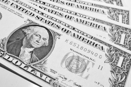 One dollar billsの写真素材