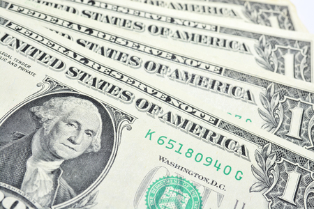 One dollar billsの写真素材
