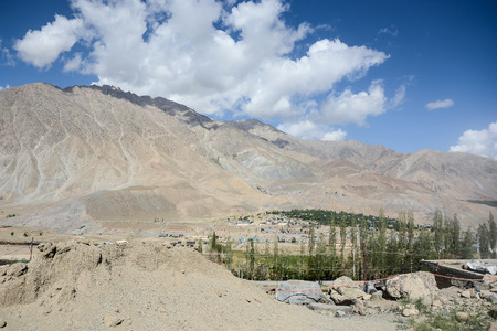 Mountain landscape of Kargil in summer, Indiaの写真素材