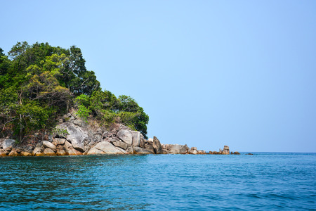 one of island in Mu Ko Surin national park, Andaman sea, Thailandの写真素材