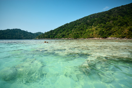 beautiful seascape of Surin island in Andaman sea Thailandの写真素材