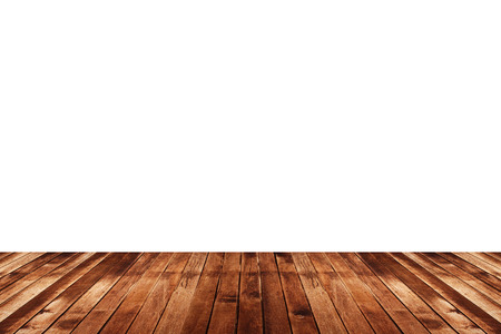 Wood floor texture isolated on white background for copy spaceの写真素材