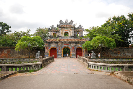 Entrance of Citadel in Hue, Vietnam.  のeditorial素材