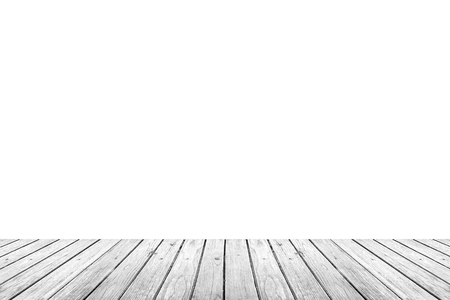 Gray grey wooden floor texture isolated on white background, use for backdrop or design elementの写真素材