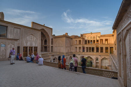 KASHAN, IRAN - OCTOBER 20, 2016 : The Abbasian (Abbasi) House is a large traditional historical...