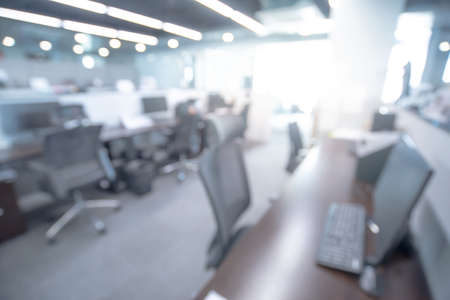 Abstract blurred office hall interior room. Blurry corridor in working space with defocused effect. Use for background or backdrop in business conceptの写真素材