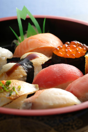 Nigiri sushi of Japan food cultureの写真素材