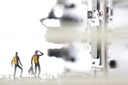 People from a wide variety of professions on the foundation of the personal computerの写真素材