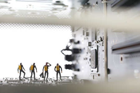 People from a wide variety of professions on the foundation of the personal computerの写真素材