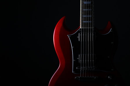 Electric guitar silhouetteの写真素材