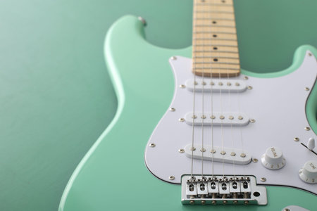 Electric guitar parts and enlarged photoの写真素材