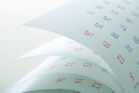 Calendar, dates and numbersの写真素材